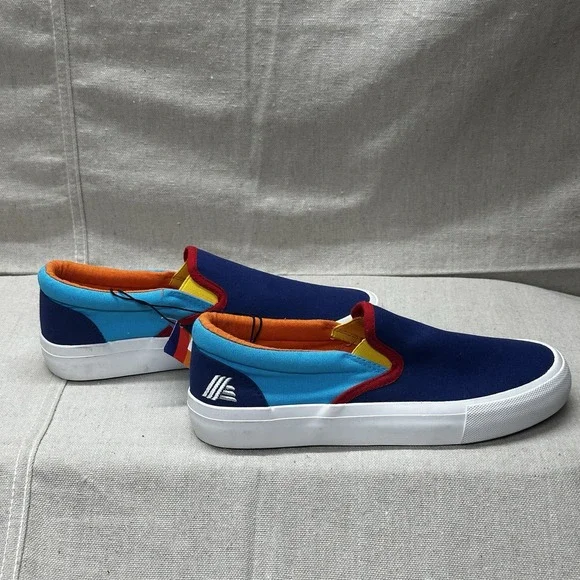 Aldi Gear Multicolor Canvas Slip-On Shoe Flats Size 8 Aldi Logo Fall 2023 - Picture 2 of 4